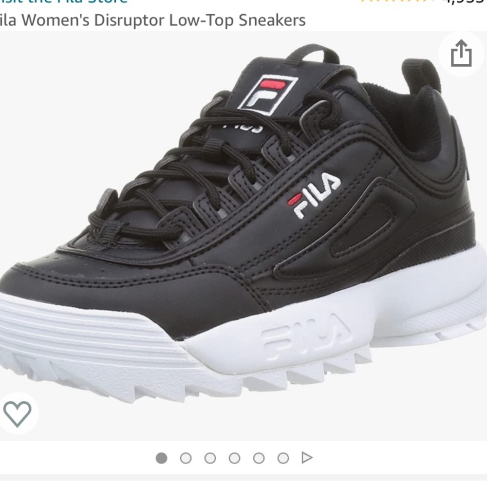 Women’s Black Disruptor Fila Sneakers